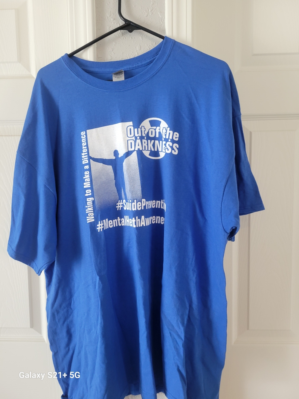 Gildan Blue Out of the Darkness Awareness Short Sleeve Tee